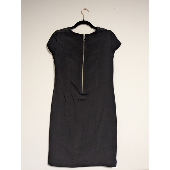 Burberry Brit Black Short Sleeve Pique Knit Shift Dress US 6 - Picture 9 of 11